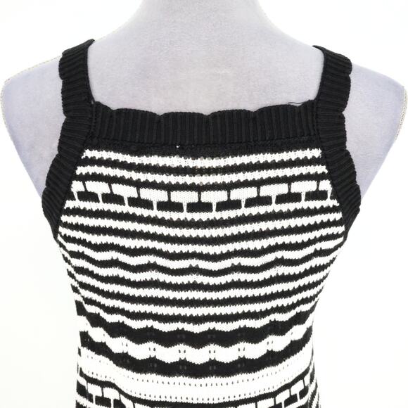 Joie Sweater Dress Womens Small Black White Stripe Maxi Viscose Beach Resort - Picture 10 of 13